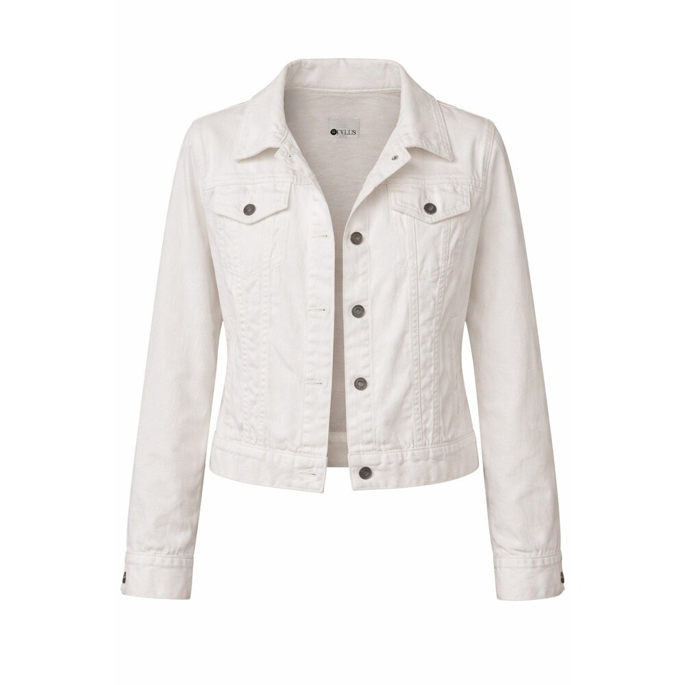 White Denim Jacket Size XL Classic Button Front Clean Girl Normcore Layering